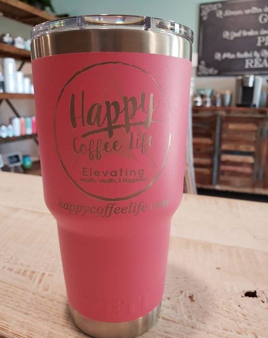 Congratulations to Kelly Smith from Wrens GA on being the WINNER of this beautiful Yeti cup and free samples of Happy Coffee!
